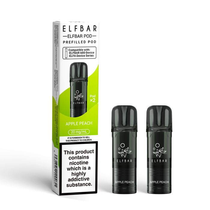 ELFBAR 600 Prefilled Pods Apple Peach 20mg 2 Pack