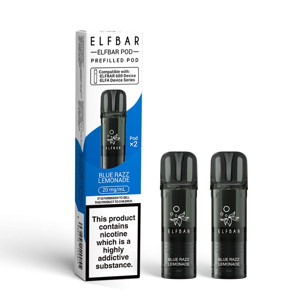 ELFBAR 600 Prefilled Pods Blue Razz Lemonade 20mg 2 Pack