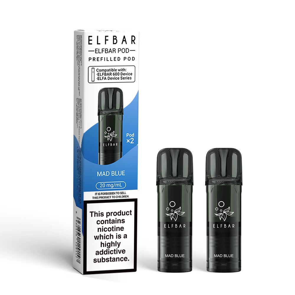 ELFBAR 600 Prefilled Pods Mad Blue 20mg 2 Pack