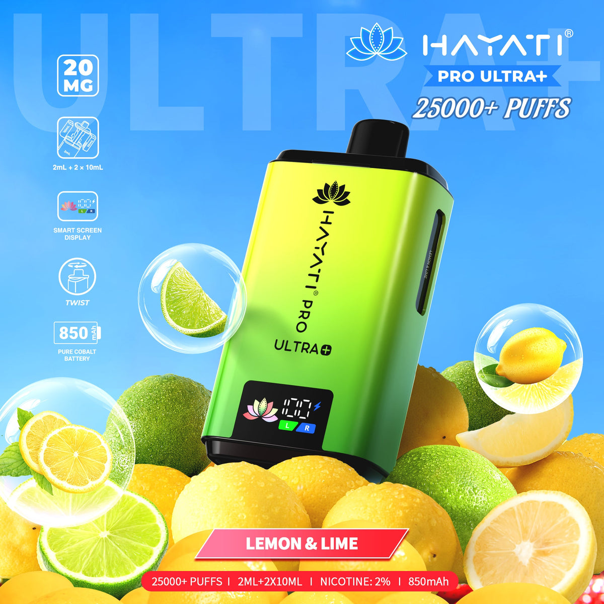 Hayati Pro Ultra+ 25000 Lemon & Lime 20mg