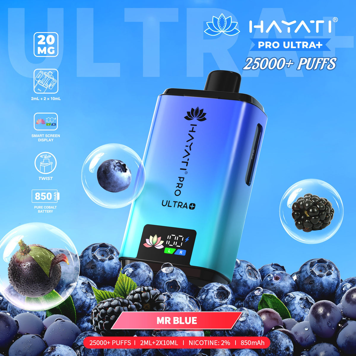 Hayati Pro Ultra+ 25000 Mr Blue 20mg