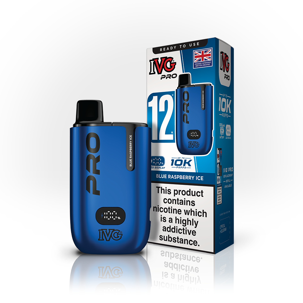 IVG PRO 12 Blue Raspberry Ice Starter Kit 20mg