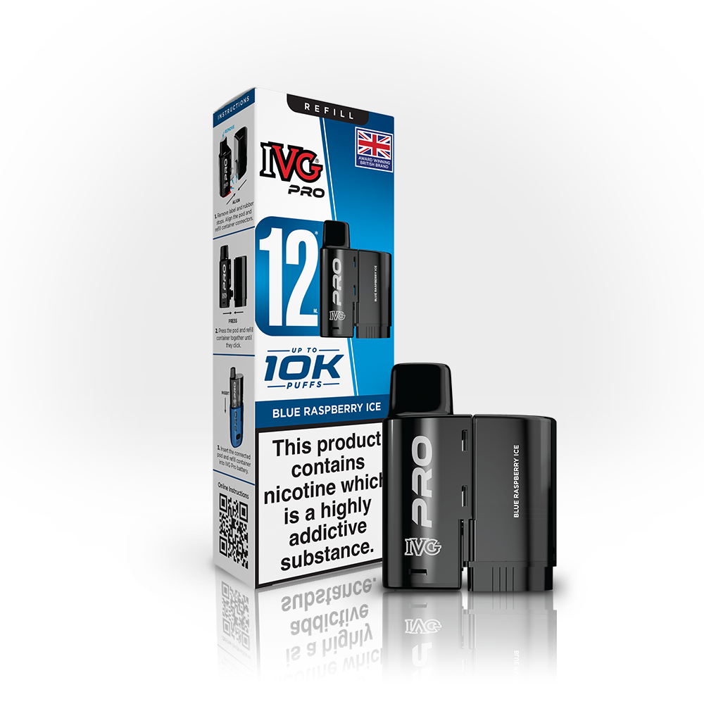 IVG PRO 12 Blue Raspberry Ice Refill Pod 20mg
