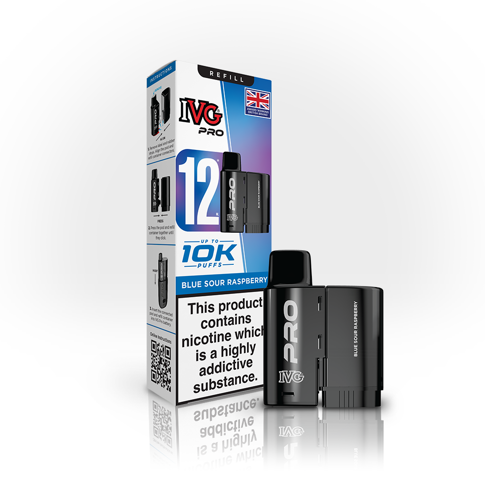 IVG PRO 12 Blue Sour Raspberry Refill Pod 20mg