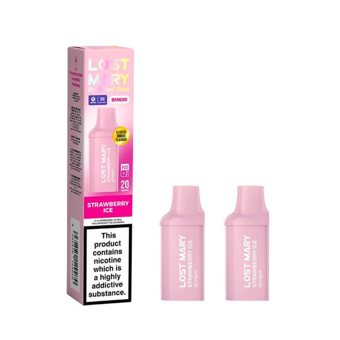 Lost Mary BM600 Prefilled Pods Strawberry Ice 20mg 2 Pack